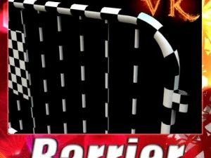 ogrodzenie barierowe wysokie detal 100 x 100 Model 3D