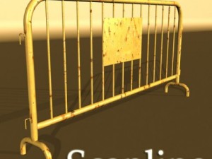 barrier fence high detail 100 x 100 3Dモデル