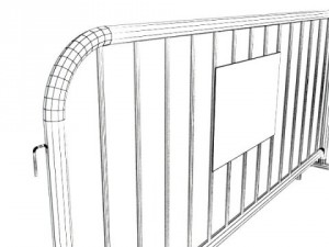 barrier fence high detail 100 x 100 3Dモデル