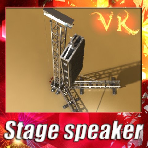 stage speaker truss high detail 3D मॉडल .c4d .max .obj .3ds .fbx .stl .blend 