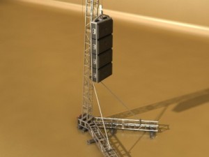 stage speaker truss high detail 3D मॉडल