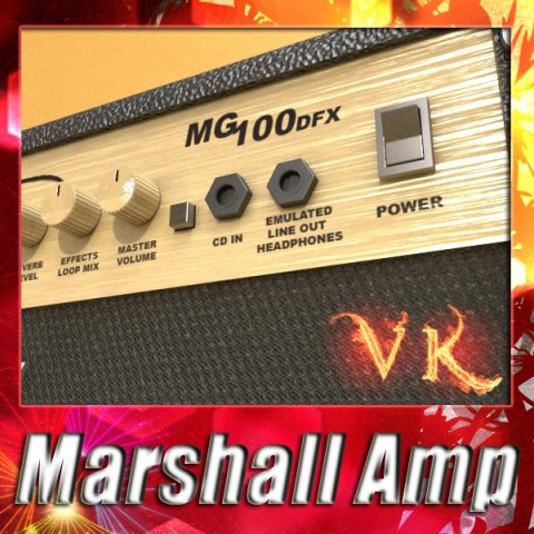 marshall amplifier 100 w high detail Model 3D .c4d .max .obj .3ds .fbx .stl .blend 