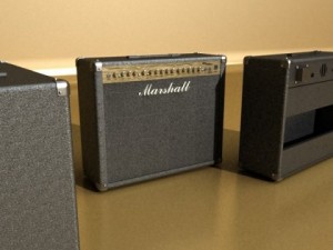 marshall amplifier 100 w high detail Model 3D