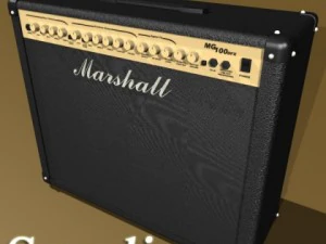 marshall amplifier 100 w high detail 3D Model
