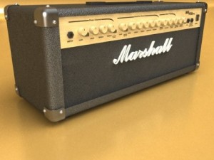 marshall amplifier mg series high detail Modelo 3D