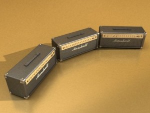 marshall amplifier mg series high detail Modelo 3D