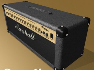 marshall amplifier mg series high detail Modelo 3D