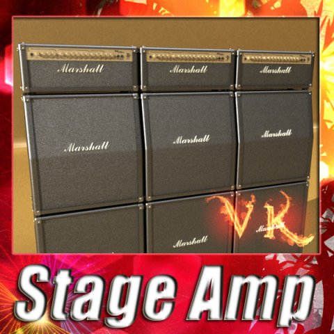 stage amplifier high detail Modelo 3D .c4d .max .obj .3ds .fbx .stl .blend 