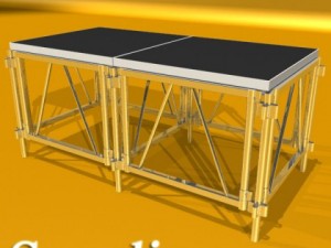 stage floor platform Model 3D