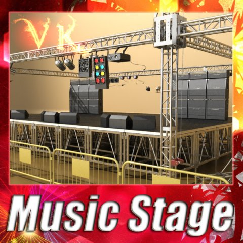 stage equipment mega pack high detail Model 3D .c4d .max .obj .3ds .fbx .stl .blend