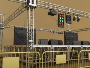 stage equipment mega pack high detail 3D Model