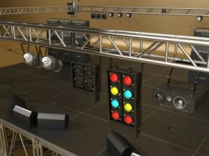 stage equipment mega pack high detail 3D Model