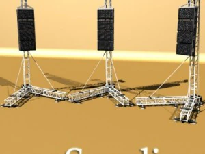 stage equipment mega pack high detail 3D Model