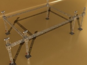stage equipment mega pack high detail Model 3D