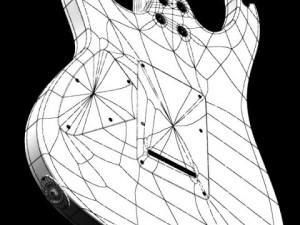 electric guitar high detail Modelo 3D