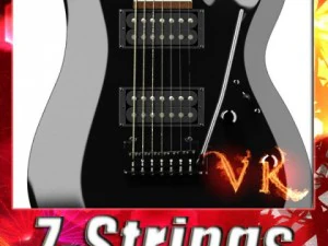 electric guitar 7 strings high detail 3D Model
