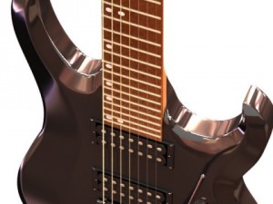electric guitar 7 strings high detail 3D Model
