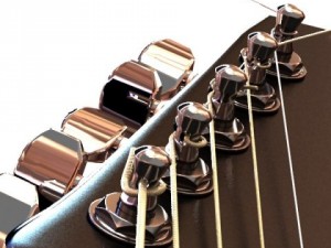 electric guitar 7 strings high detail 3D Model