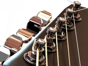 electric guitar 7 strings high detail 3D Model