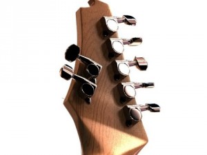 electric guitar 7 strings high detail 3D Model