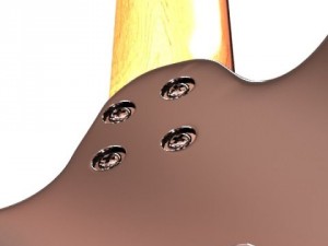 electric guitar 7 strings high detail 3D Model