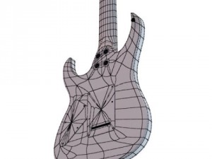 electric guitar 7 strings high detail 3D Model