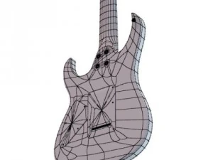 electric guitar 7 strings high detail 3D Model