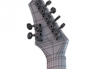 electric guitar 7 strings high detail 3D Model