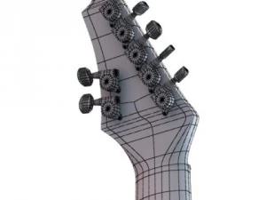 electric guitar 7 strings high detail 3D Model