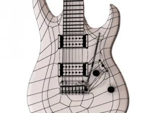 electric guitar 7 strings high detail 3D Model