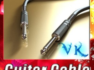 guitar cable high detail Modelo 3D