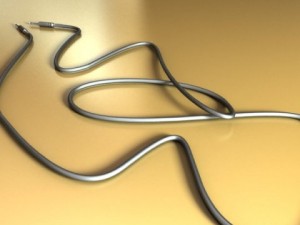 electric guitar with amplifier  cable 3D-Modell