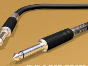 electric guitar with amplifier  cable 3D-Modell