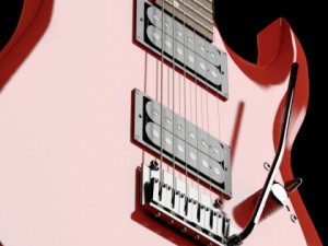 electric guitar with amplifier  cable 3D-Modell