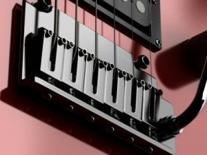electric guitar with amplifier  cable 3D-Modell