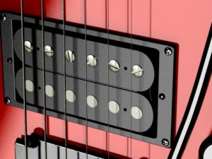 electric guitar with amplifier  cable 3D-Modell