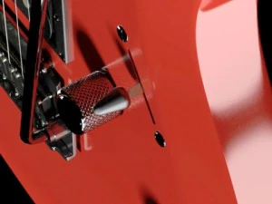 electric guitar with amplifier  cable 3D Model