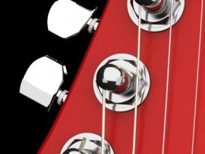 electric guitar with amplifier  cable 3D-Modell