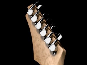 electric guitar with amplifier  cable 3D-Modell