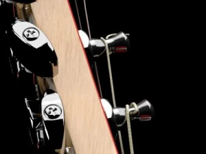 electric guitar with amplifier  cable 3D Model