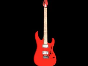 electric guitar with amplifier  cable 3D Model