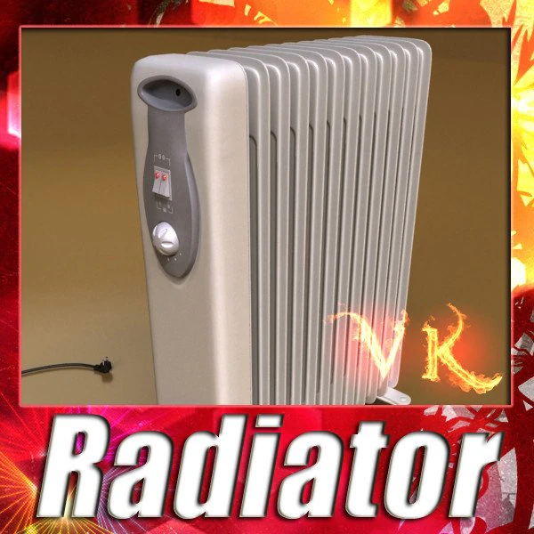 portable radiator high detailed 3D Model .c4d .max .obj .3ds .fbx .stl .blend