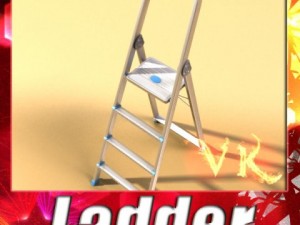 step ladder high detail 3D Model