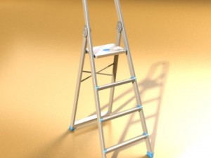 step ladder high detail 3D Model