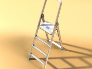 step ladder high detail 3D Model