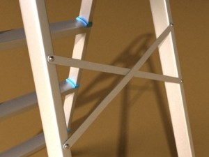 step ladder high detail 3D Model