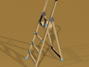 step ladder high detail 3D Model