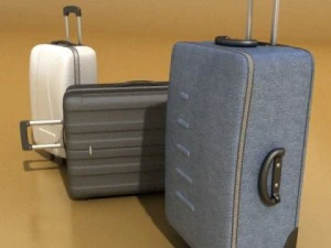 suitcase collection high detail 3D Model
