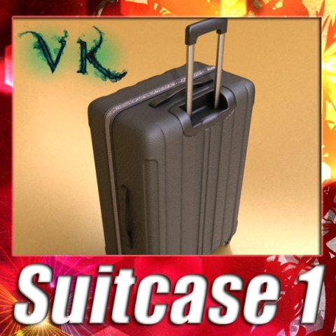 rolling suitcase 01 high detail 3D Model .c4d .max .obj .3ds .fbx .stl .blend 