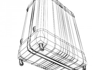 rolling suitcase 01 high detail 3D Model